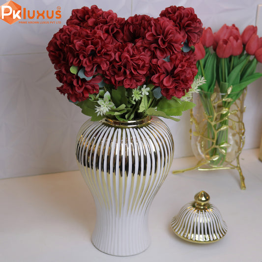 24-inch Maroon Hydrangeas Ball Flowers By PK LUXUS™ - PK LUXUS