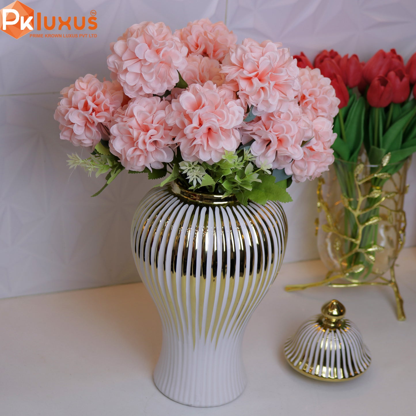 24-inch Pink Hydrangeas Ball Flowers By PK LUXUS™ - PK LUXUS