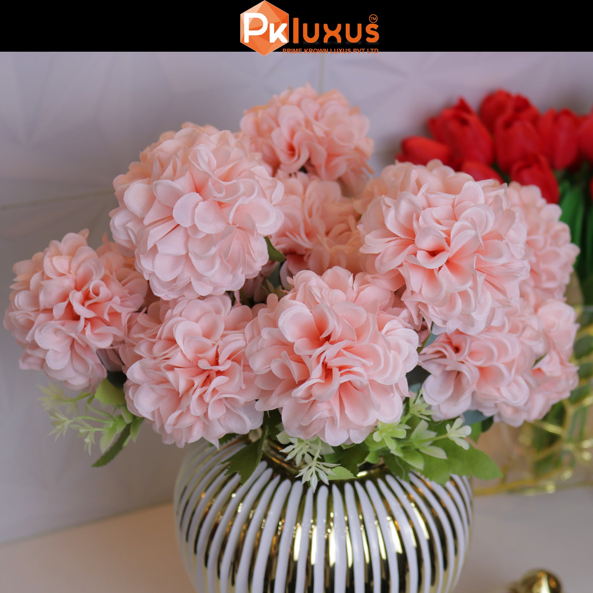 Hydrangeas Bunch Of 7 Balls | Flower For Vase | PK LUXUS™ - PK LUXUS