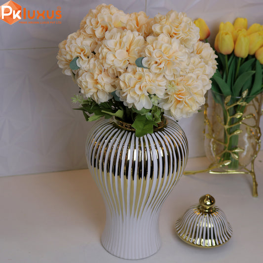 24-inch Cream Hydrangeas Ball Flowers By PK LUXUS™ - PK LUXUS