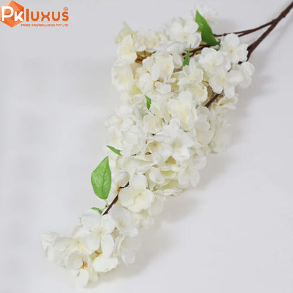 40 Inches White Cherry Blossom Stem | Home Decoration | PK LUXUS™ - PK LUXUS