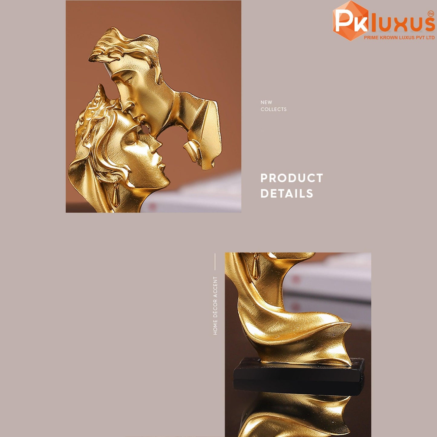 Romantic Couple Kissing Figurine By PK LUXUS™ PK LUXUS™ - PK LUXUS