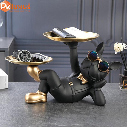 Cool Dog Statue With 2 Trays and Sunglasses by PK LUXUS™ - PK LUXUS