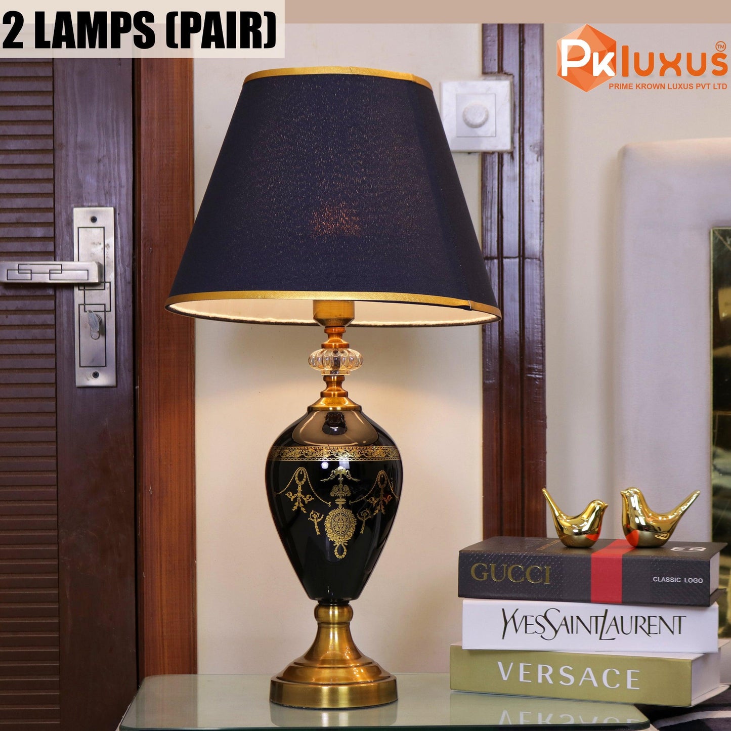 Luxury Black & Gold Arabic Design Table Lamp | PK LUXUS™ - PK LUXUS