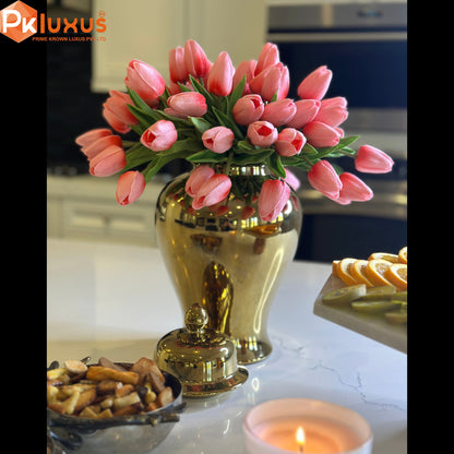 Luxury Full Gold Ceramic Jar with Lid By PK LUXUS™ - PK LUXUS