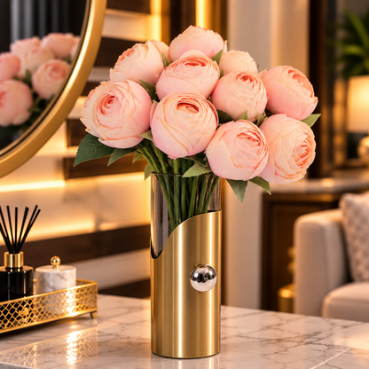 Artificial Ranunculus Flower Bunch – 12 Stems, 3 Colors By PK LUXUS™