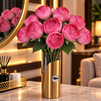 Artificial Ranunculus Flower Bunch – 12 Stems, 3 Colors By PK LUXUS™