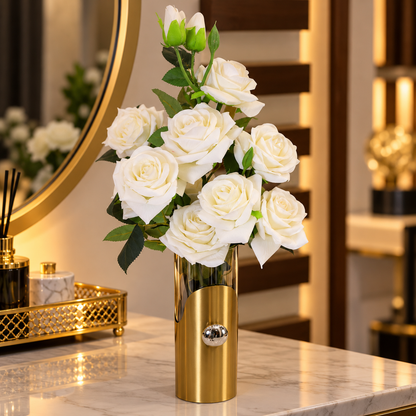 Luxury Artificial White Rose Bouquet – By PK LUXUS™