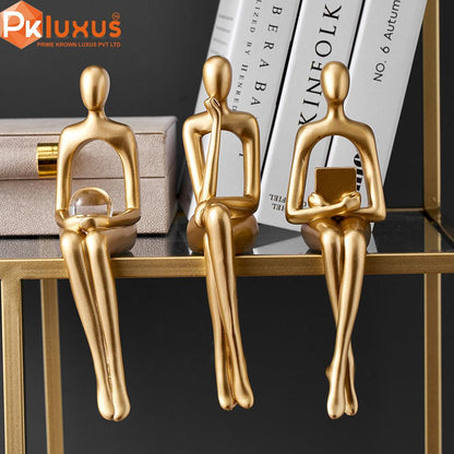 Set of 4 Gold Mannequin Style Statues | PK LUXUS™ - PK LUXUS