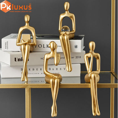 Set of 4 Gold Mannequin Style Statues | PK LUXUS™ - PK LUXUS