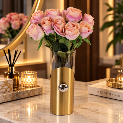 Artificial Rose Bouquet – 12 Stems, 3 Colours Available By PK LUXUS™