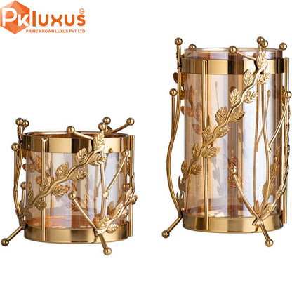 Set of 2 Metal Vase / Candle Holder By PK LUXUS™ - PK LUXUS