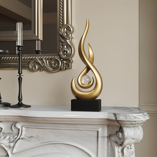 Luxury Flame Play With Crystal Ball Statue By PK LUXUS™