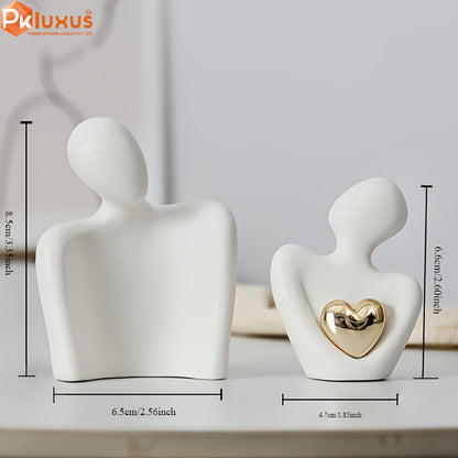 Set of 2 Romantic Ceramic Couple Figurine By PK LUXUS™