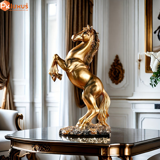 Luxury Golden Horse Statue With High Details By PK LUXUS™ - PK LUXUS