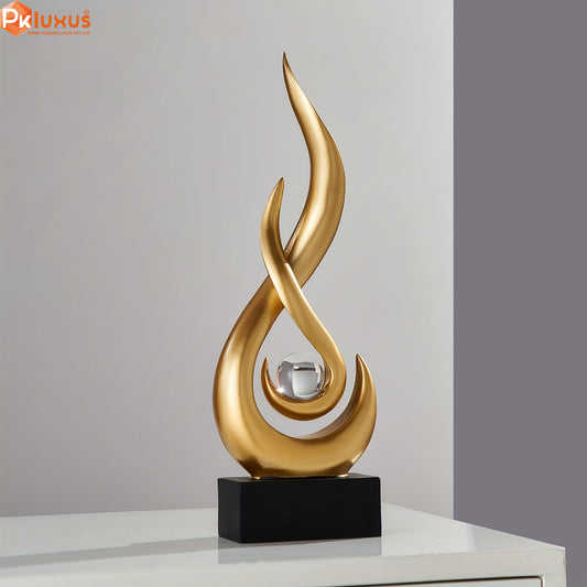 Luxury Flame Play With Crystal Ball Statue By PK LUXUS™