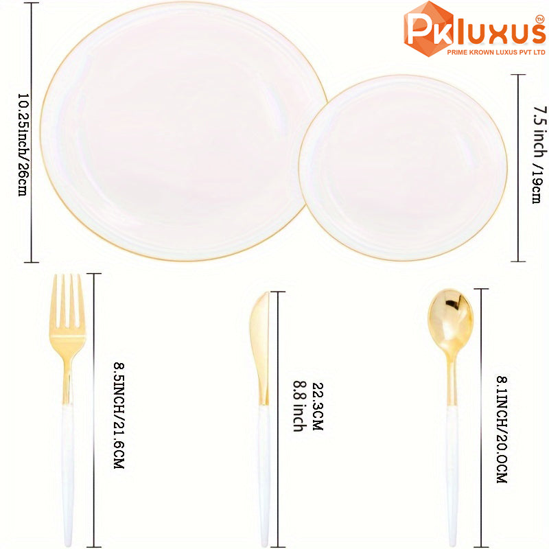 35 Pieces Utensils, 14 Plates - 21 Cutlery, The Perfect Choice for a Party By  PK LUXUS™