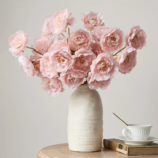 3 Stems Of 15 Peony Flowers Set By PK LUXUS™