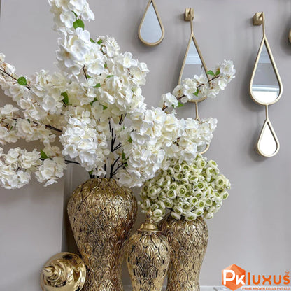 40 Inches White Cherry Blossom Stem | Home Decoration | PK LUXUS™ - PK LUXUS