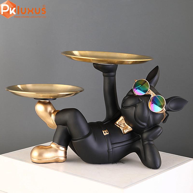 Cool Dog Statue With 2 Trays and Sunglasses by PK LUXUS™ - PK LUXUS