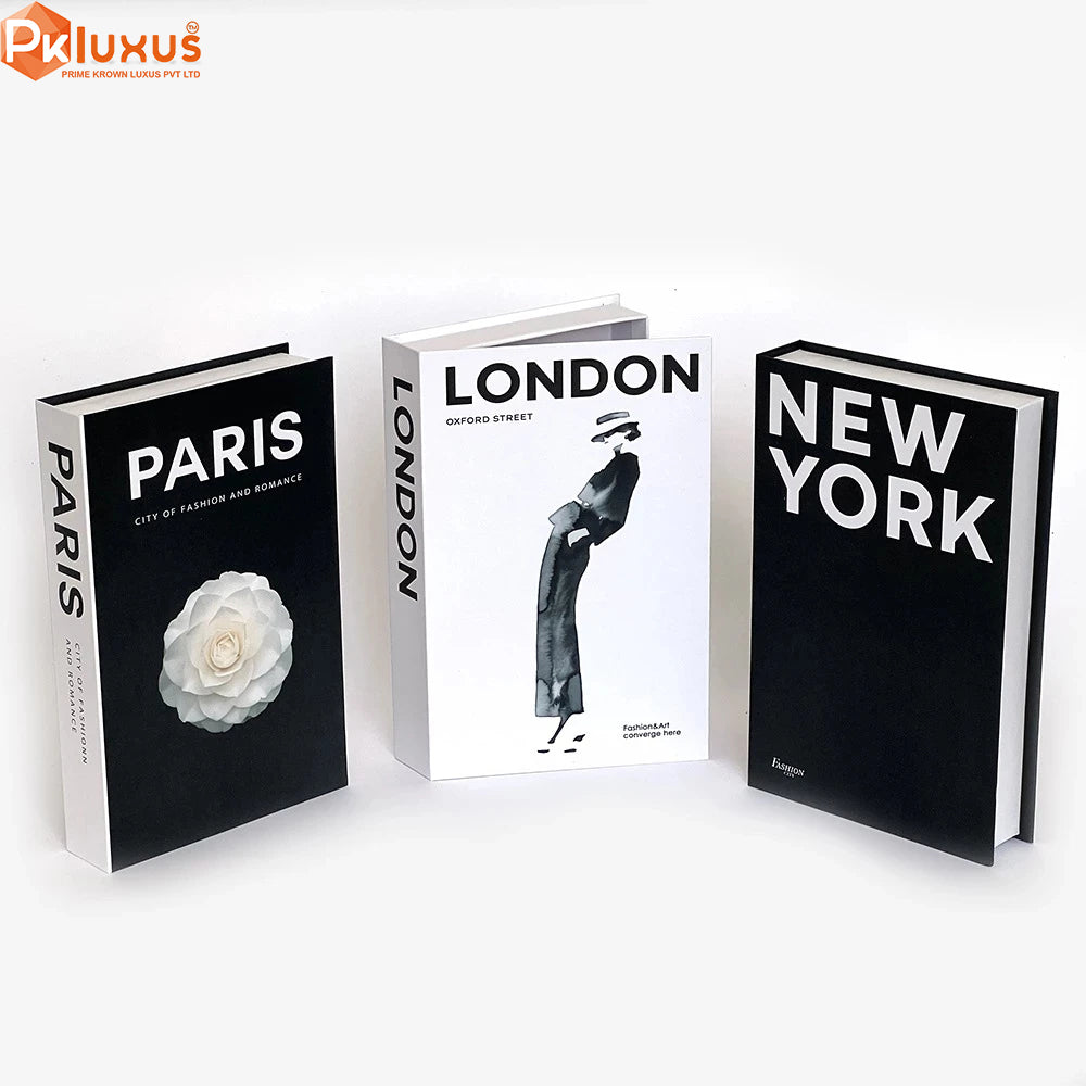 Set of 3 Decorative Fashion Books By PK LUXUS™ - PK LUXUS