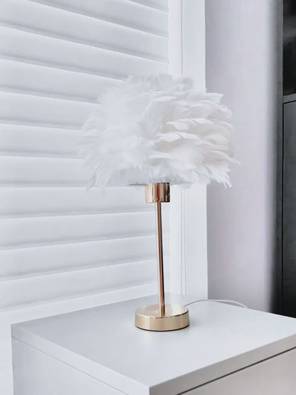 Luxury  Feather Table Lamp With Bulbs By PK LUXUS™