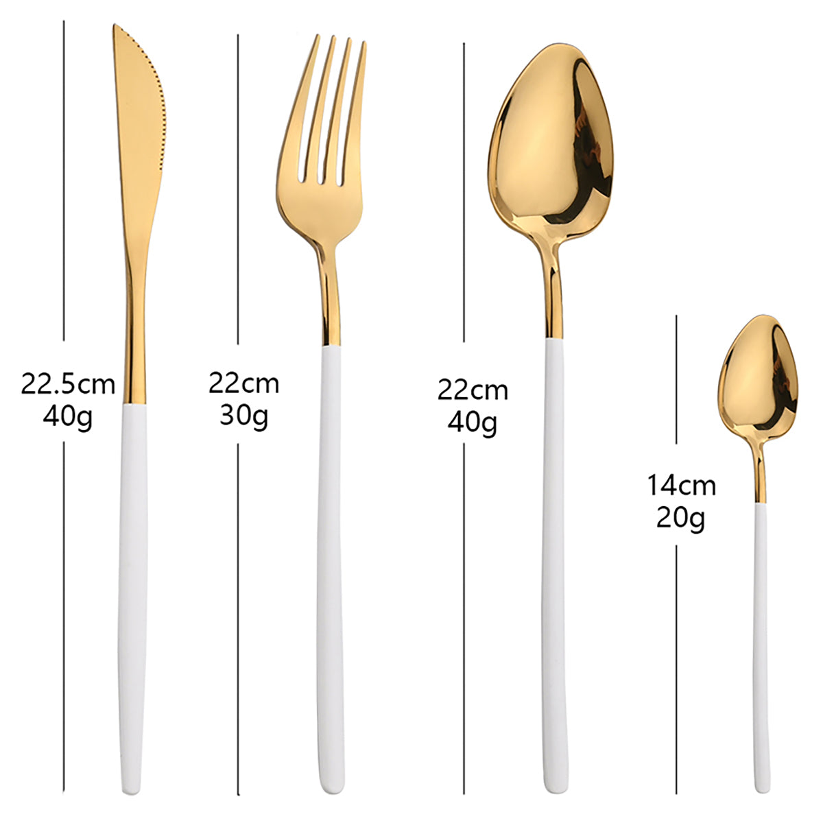 24 Pieces High Quality Golden Stainless Steel Cutlery Set By PK LUXUS™