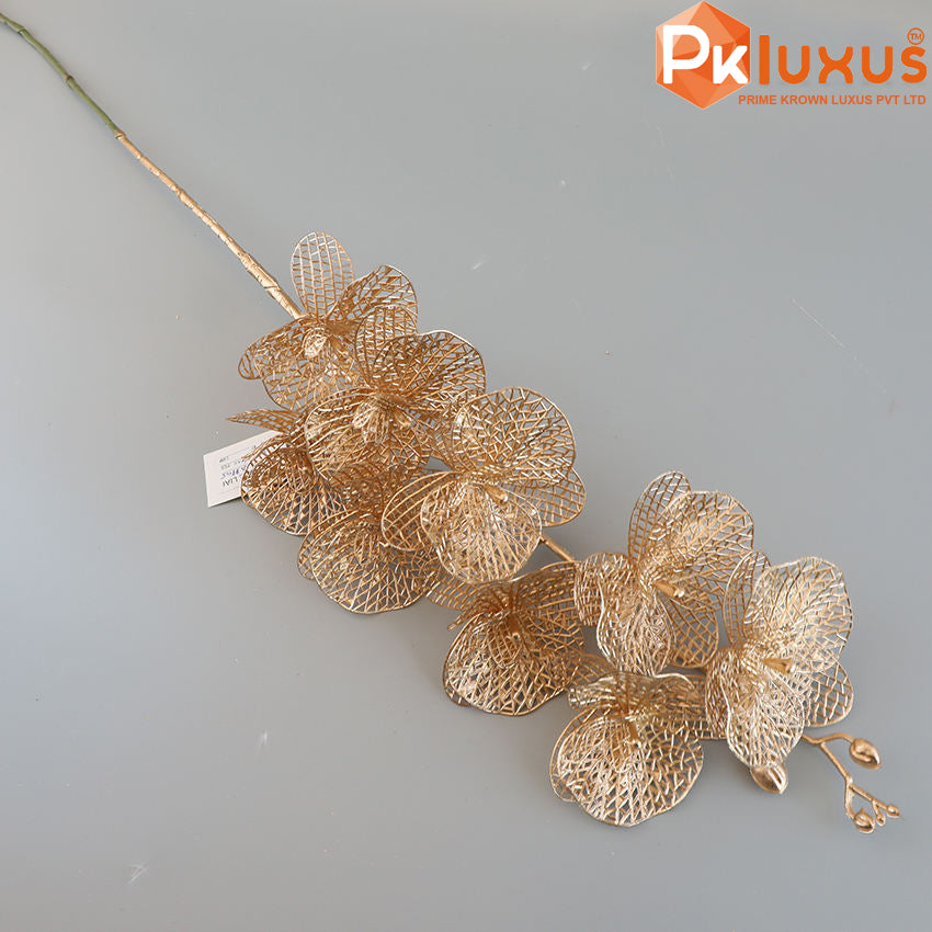 Golden Flowers for Vase Decoration Tall 30 Inch | Artificial Leaves | PK LUXUS™ - PK LUXUS